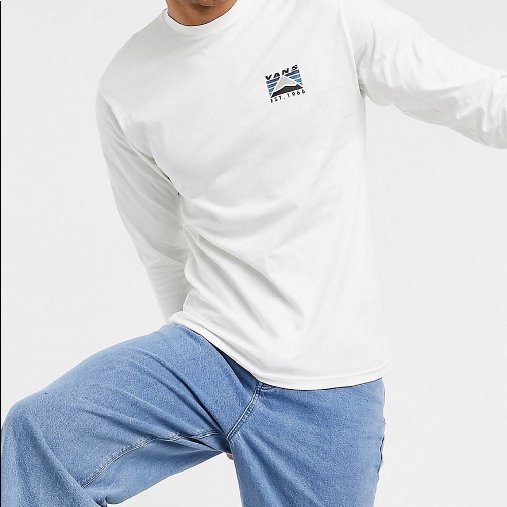 NWT Vans long sleeve T-shit Cream Color - Picture 2 of 2